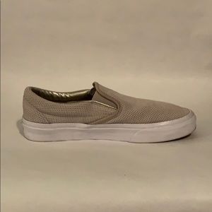 Vans silver cloud suede slip on